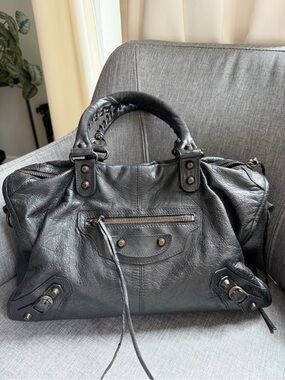 Balenciaga Leather Top-Handle Satchel - Women Bags
